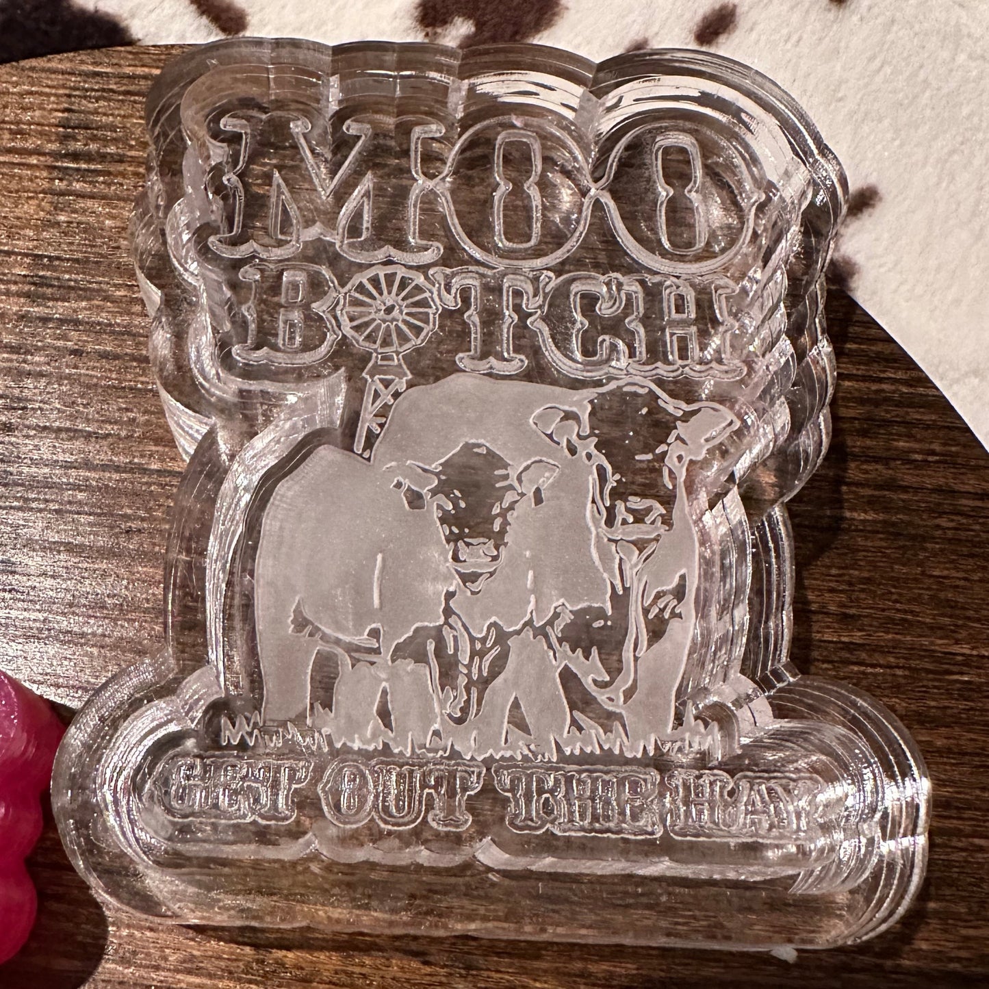 Moo B!tch Get Out the Hay Silicone Mold - Sarah