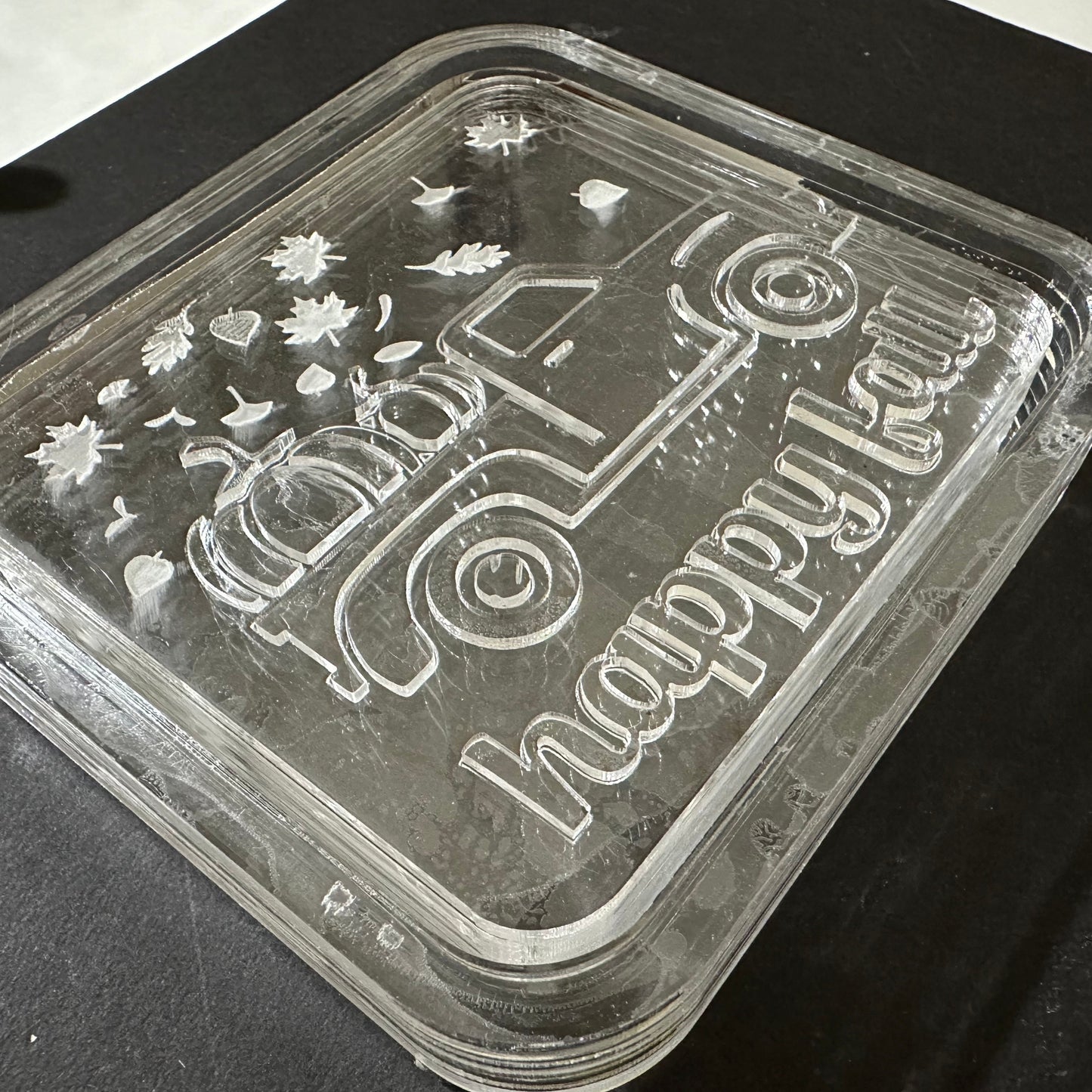 Happy Fall Truck with Pumpkins Silicone Mold