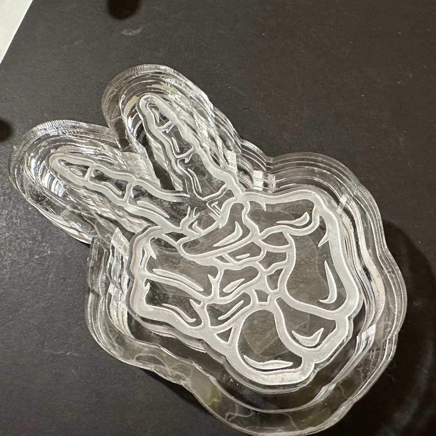 Peace Sign Skellie Hand Silicone Mold