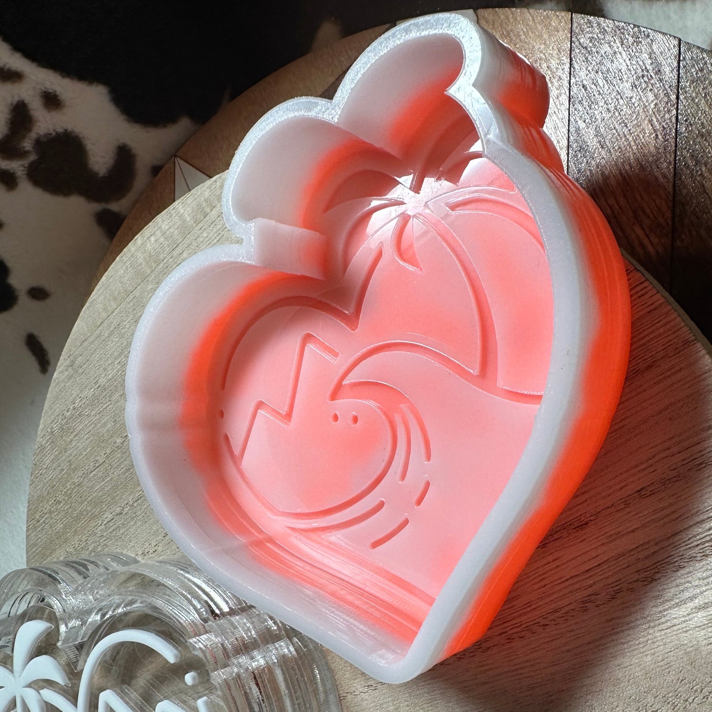 Heart Shaped Beach Scene Silicone Mold