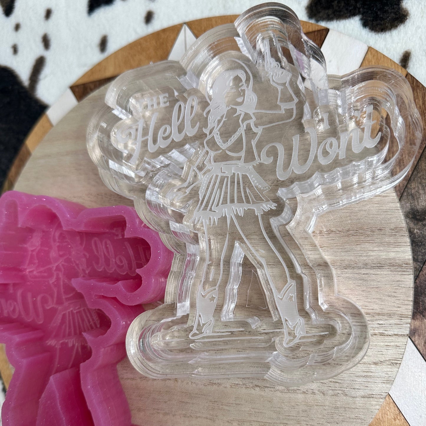 The Hell I Won't Vintage Cowgirl Silicone Mold