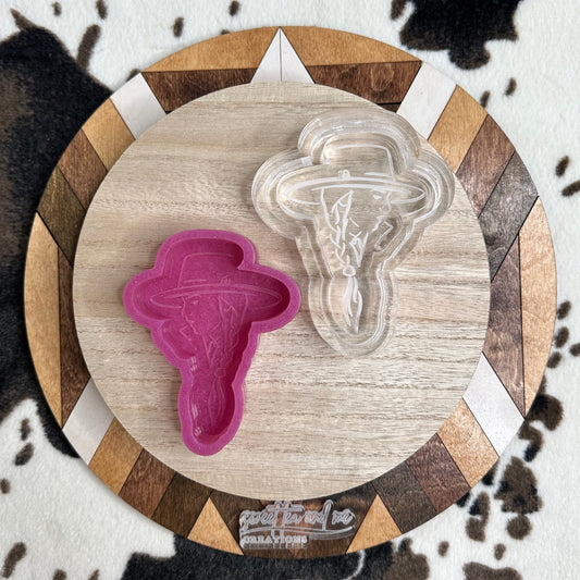Cowgirl Braid with Hat Silicone Mold