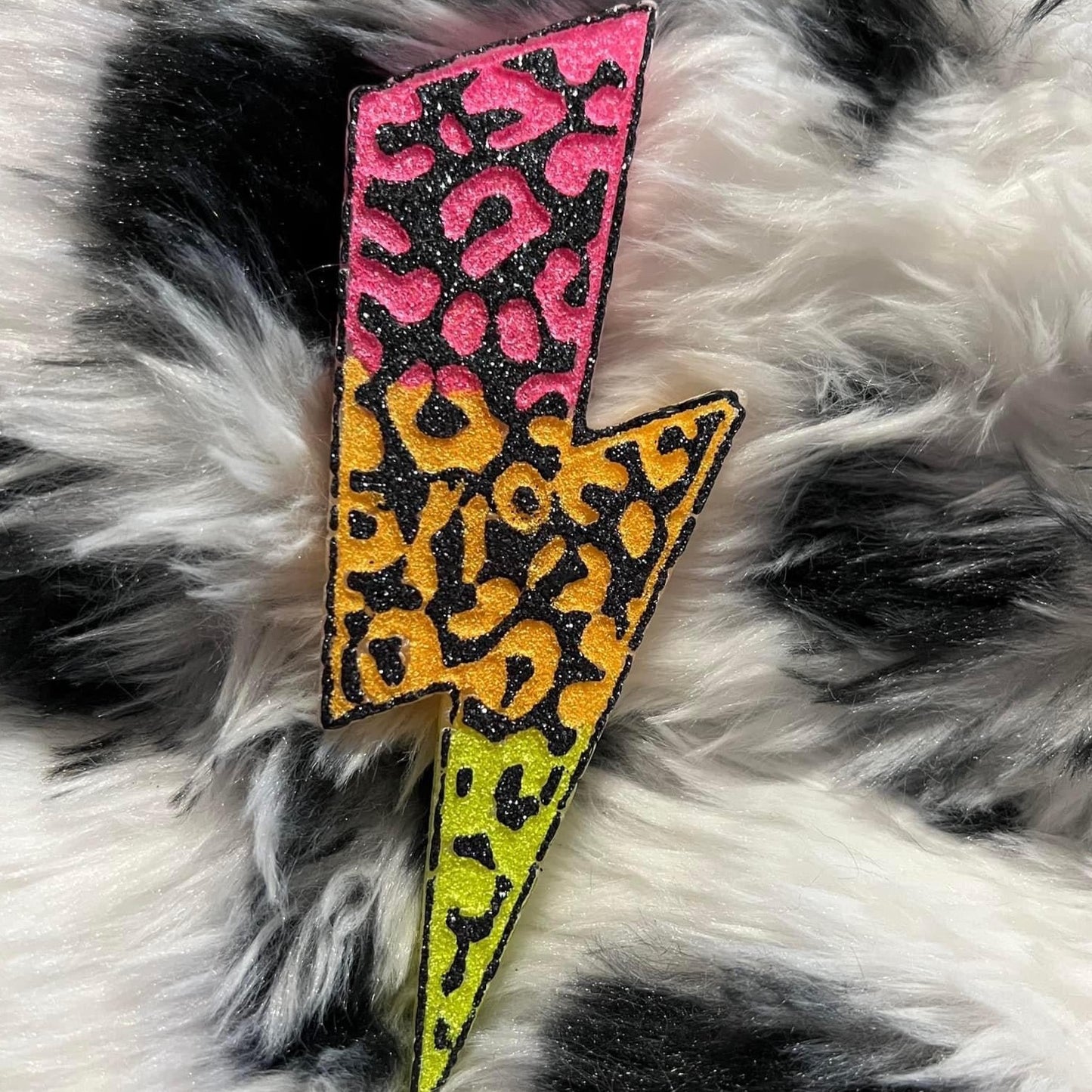 Cheetah Print Lightning Bolt Silicone Mold