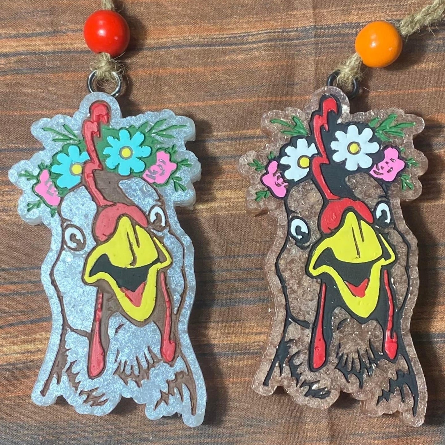 Floral Chicken Head Silicone Mold