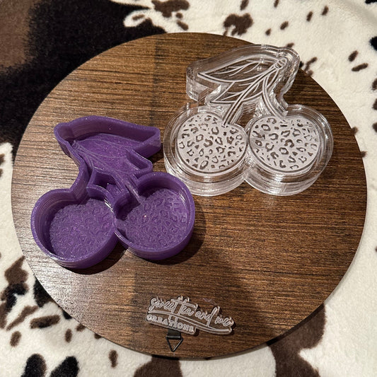 Leopard Print Cherries Silicone Mold - Kirsten