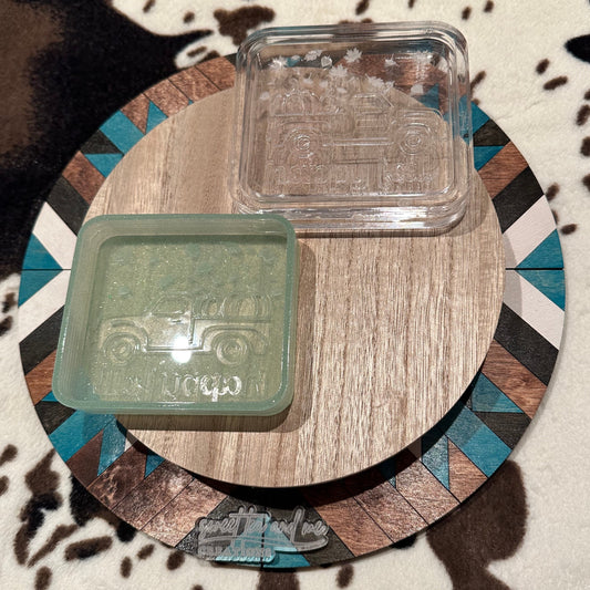 Happy Fall Truck with Pumpkins Silicone Mold