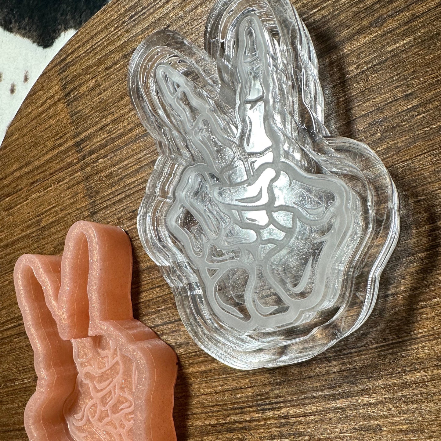 Peace Sign Skellie Hand Silicone Mold