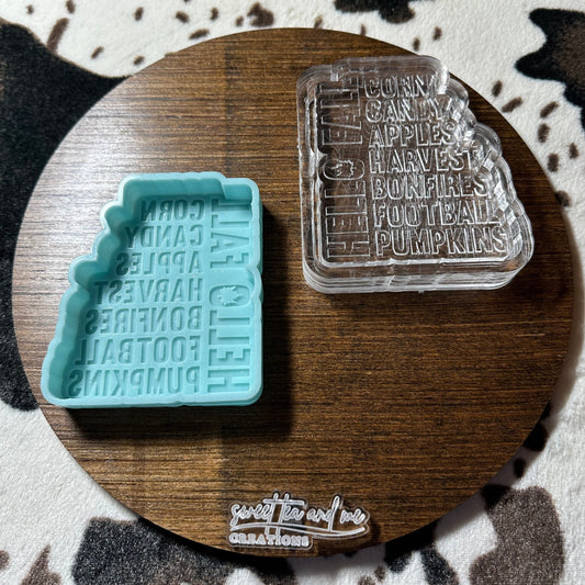 Hello Fall Subway Silicone Mold