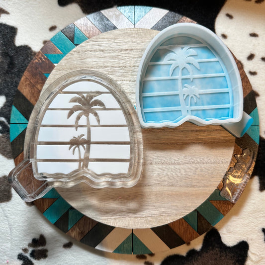 Retro Sunset w/ Palm Tree Silicone Mold