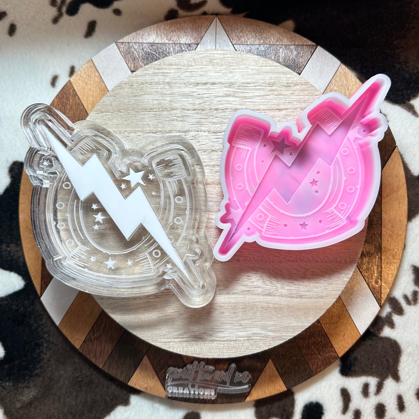 Horseshoe with Lighting Bolt Silicone Mold