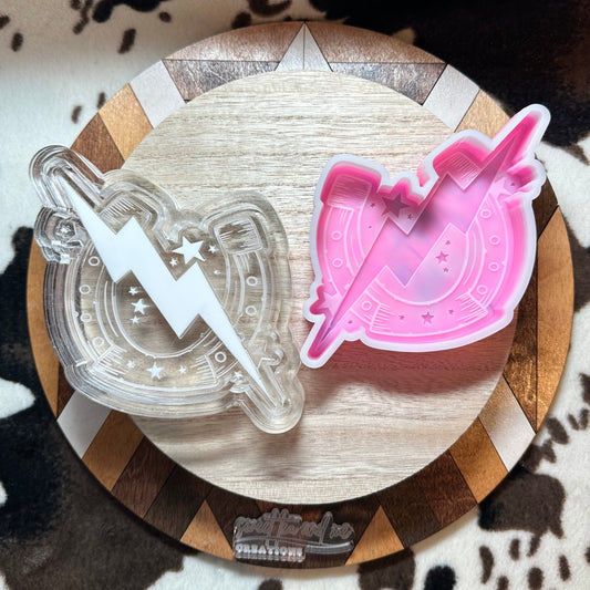 Horseshoe with Lighting Bolt Silicone Mold