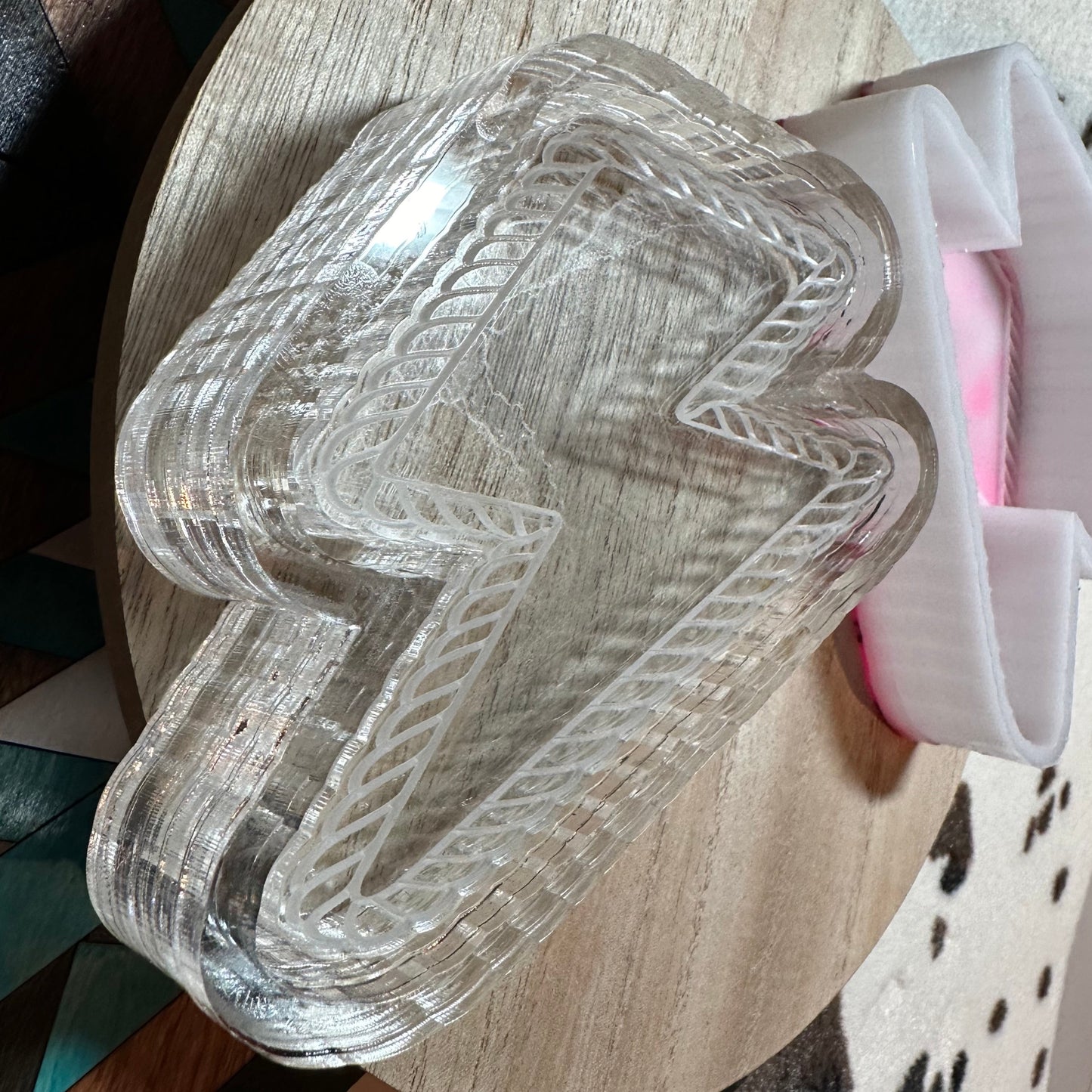 Lightning Bolt w/ Rope Trim Silicone Mold