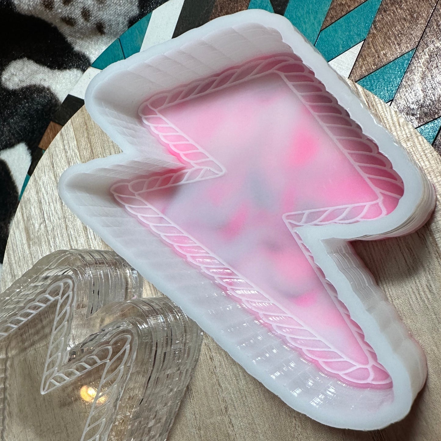 Lightning Bolt w/ Rope Trim Silicone Mold