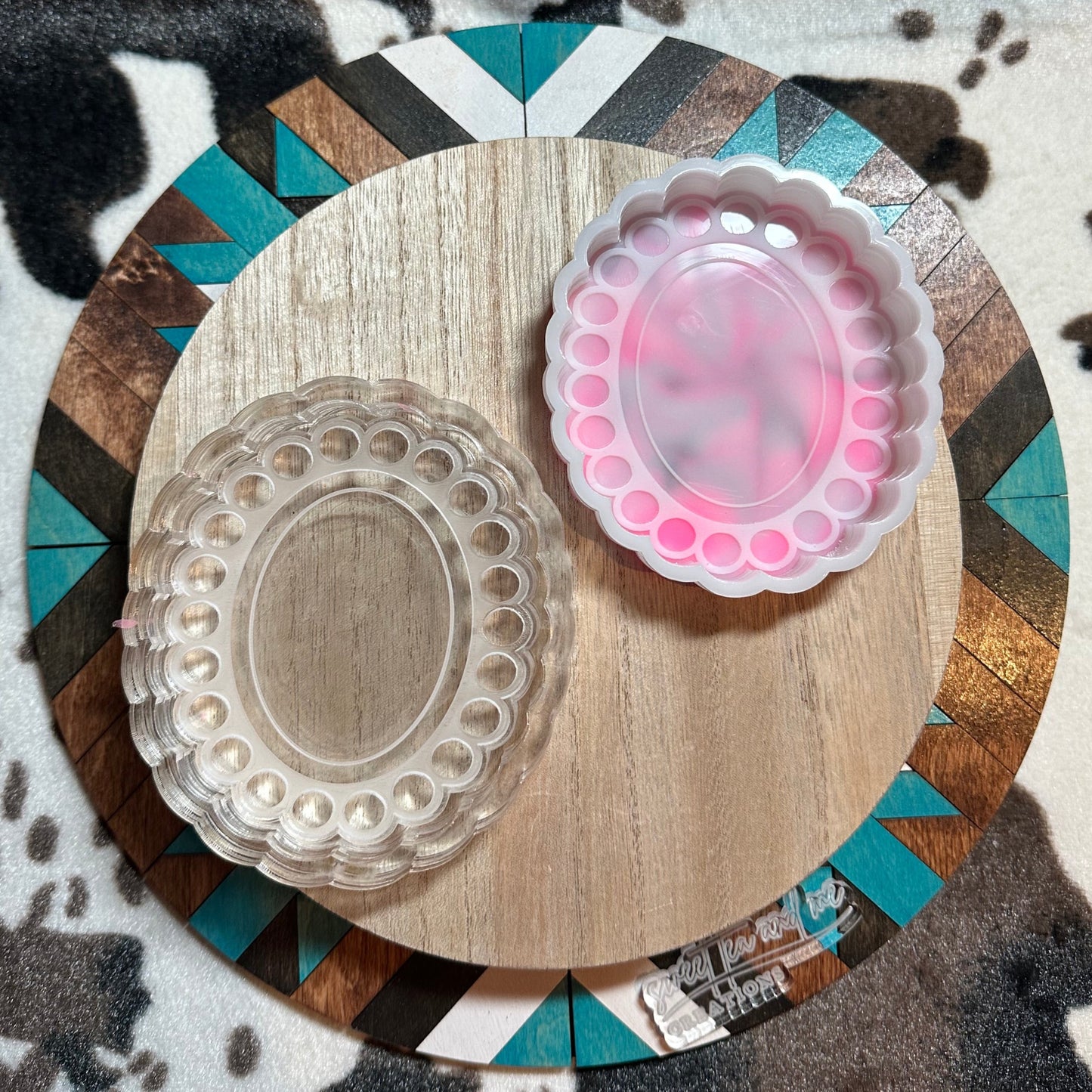 Concho Squash Blossom Oval Silicone Mold