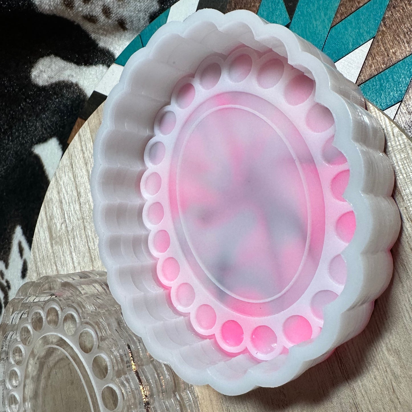 Concho Squash Blossom Oval Silicone Mold