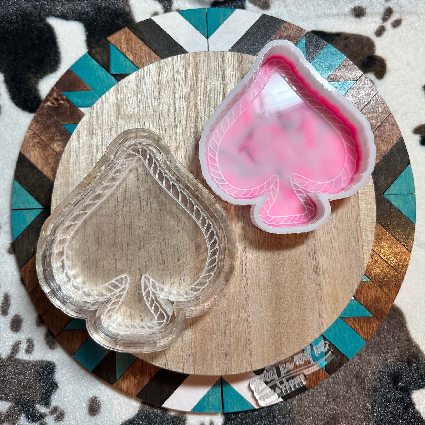 Spade w/ Rope Trim Silicone Mold