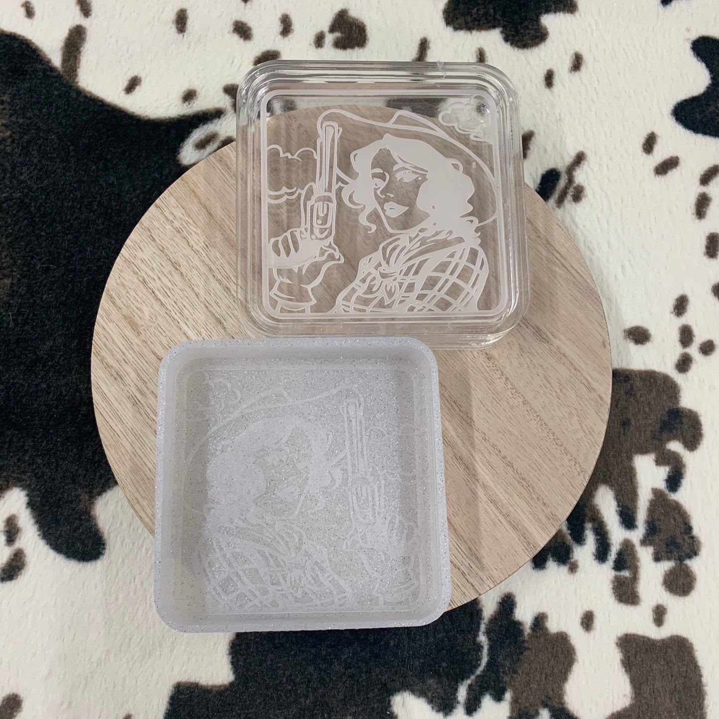 Vintage Cowgirl with Pistol Silicone Mold