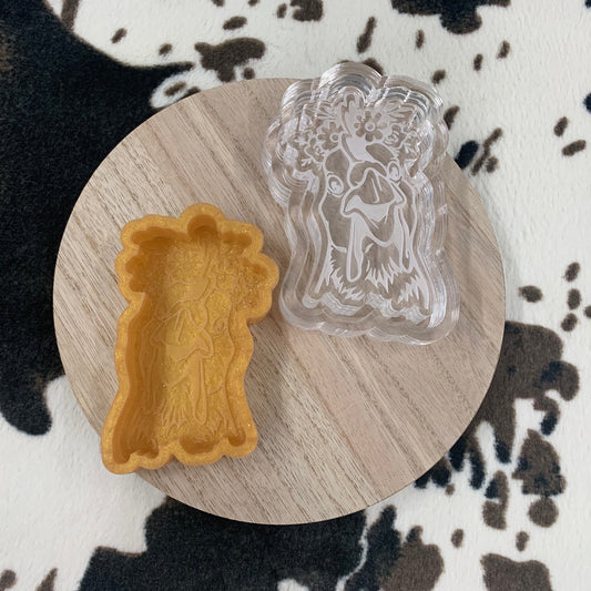 Floral Chicken Head Silicone Mold