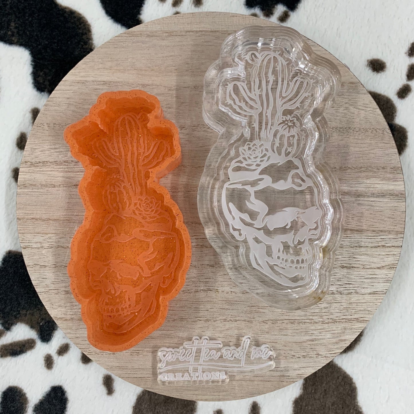 Skull with Cactus Silicone Mold