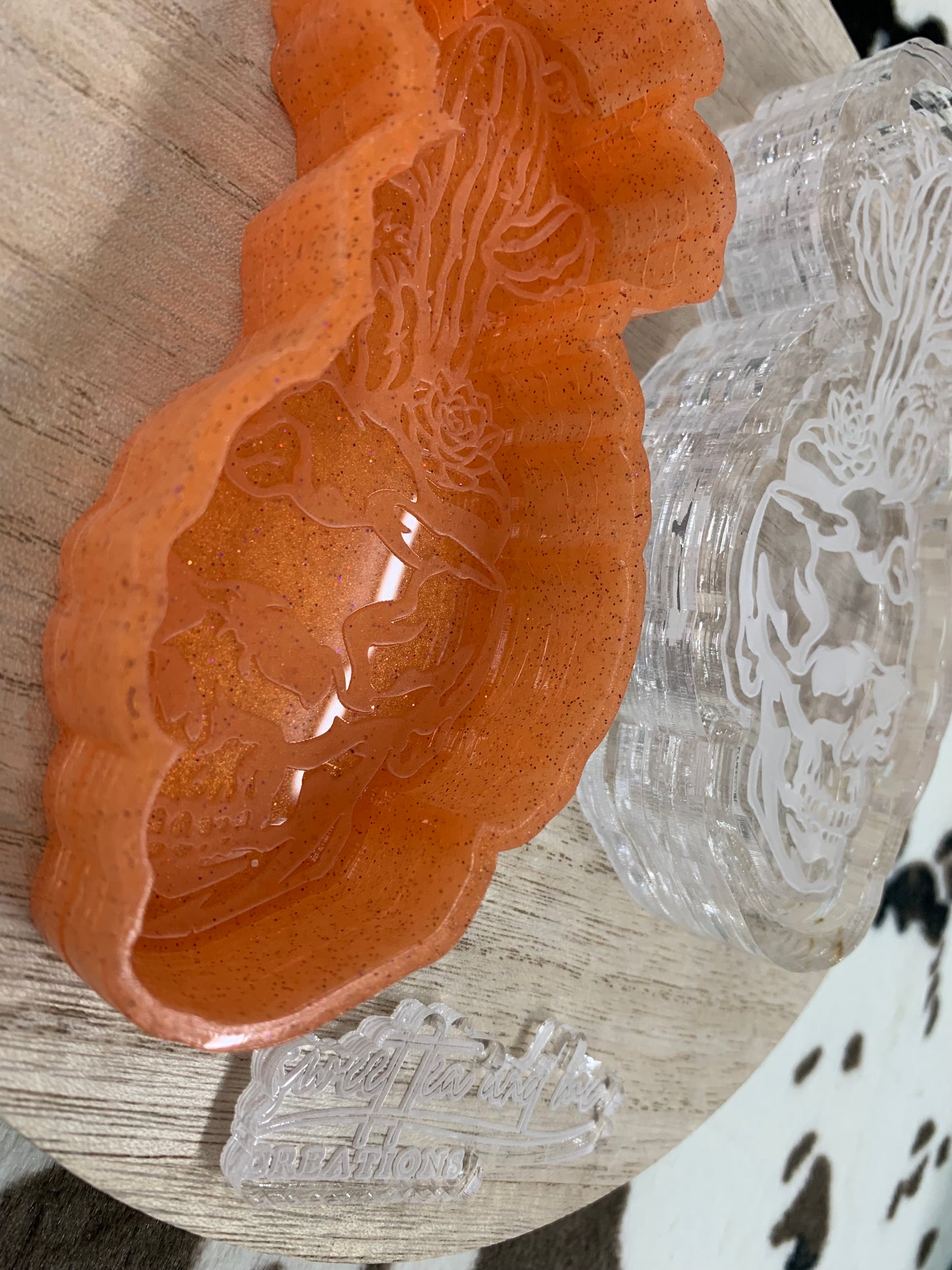 Skull with Cactus Silicone Mold